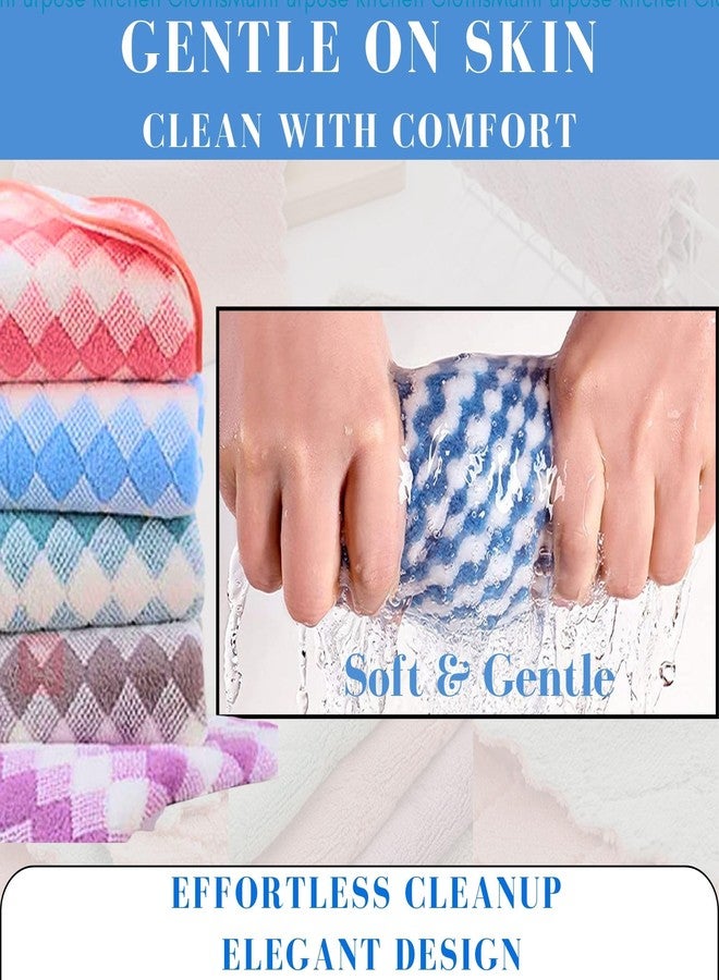 SynSo Cloth for Kitchen Use Pack of 4 Microfiber Absorbent Lint Free Reusable Cleaning Cloths Multipurpose Towel Rags Wash Dish Clothes - Image 5